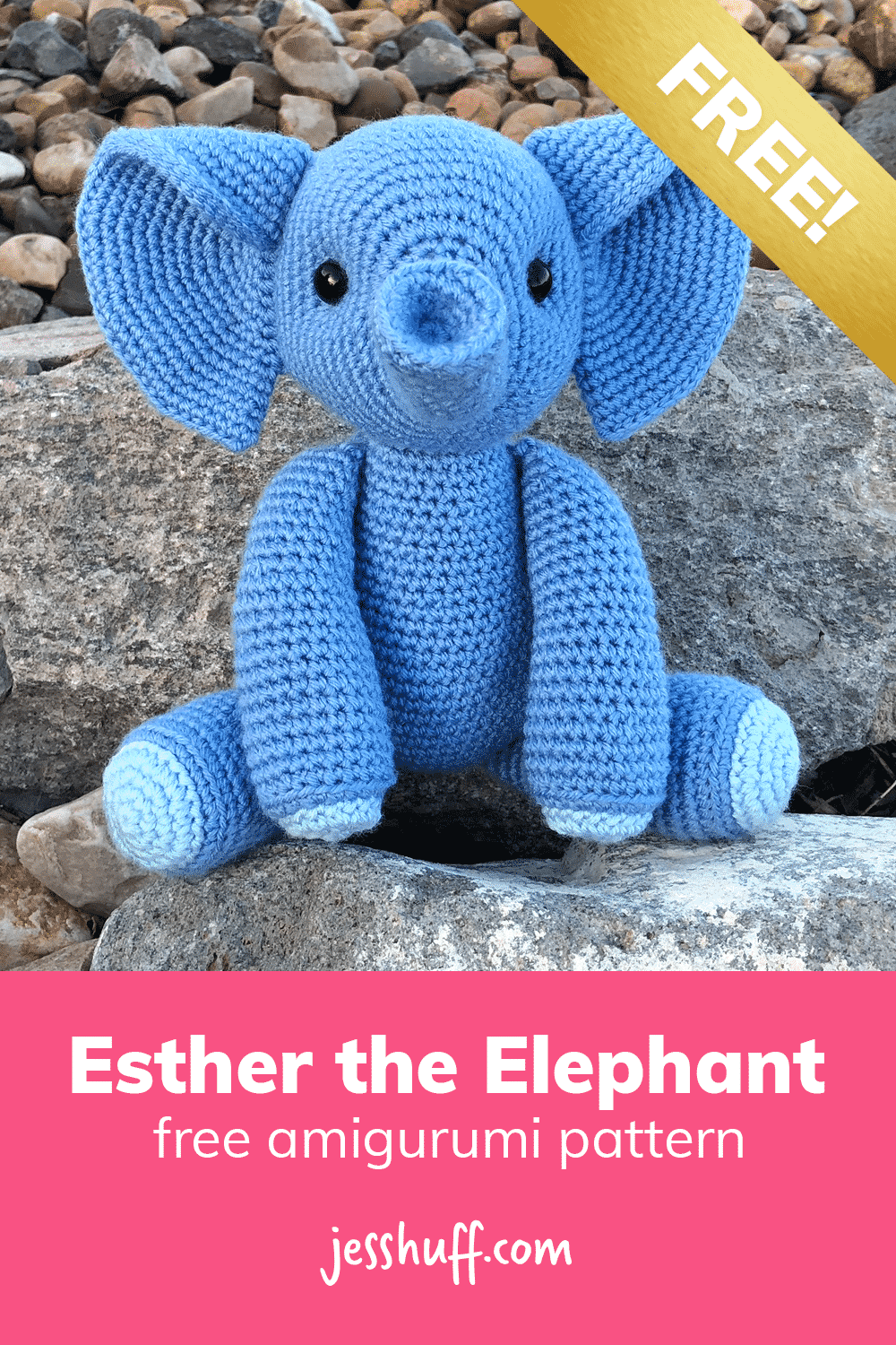 Elephant amigurumi pattern – how cute is this?? I can't believe it's free! via @heyjesshuff