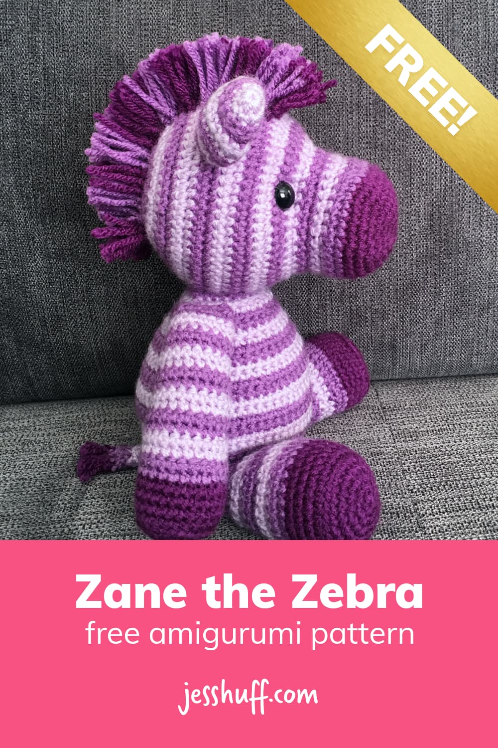 Zebra amigurumi pattern – how cute is this?? I can't believe it's free! via @heyjesshuff