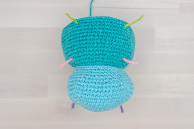 Round 29 – Ears | Hippo Crochet Pattern Tutorial 4