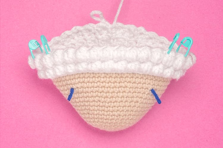 Round 21 – Ears | Sheep Crochet Pattern Tutorial 2
