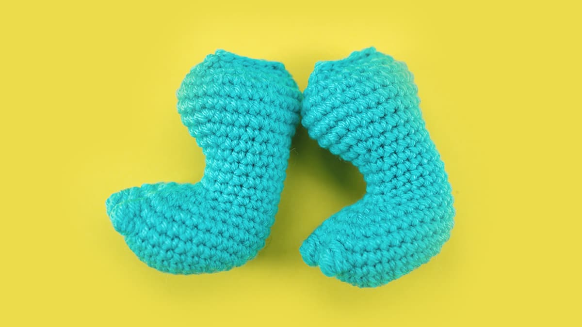 Crochet Dinosaur Free Amigurumi Crochet Pattern: Figure 3 - Legs