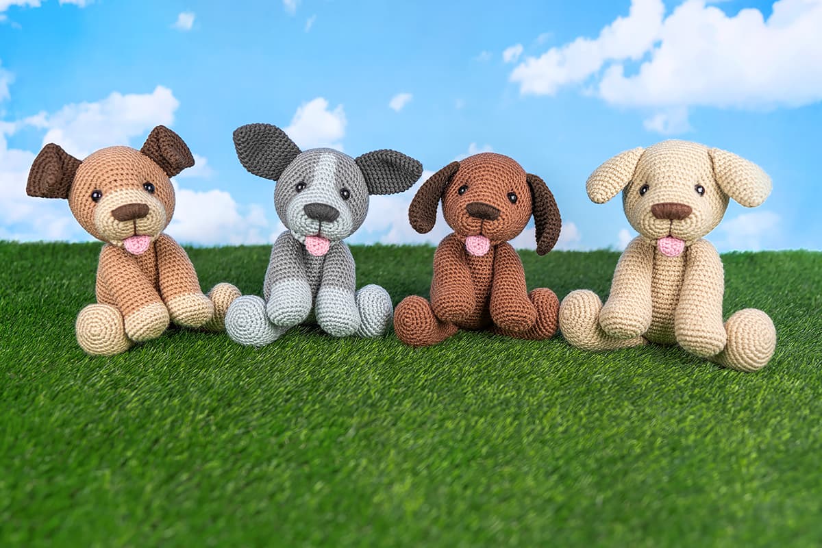 Crochet Dog Free Amigurumi Pattern - Group of Dogs