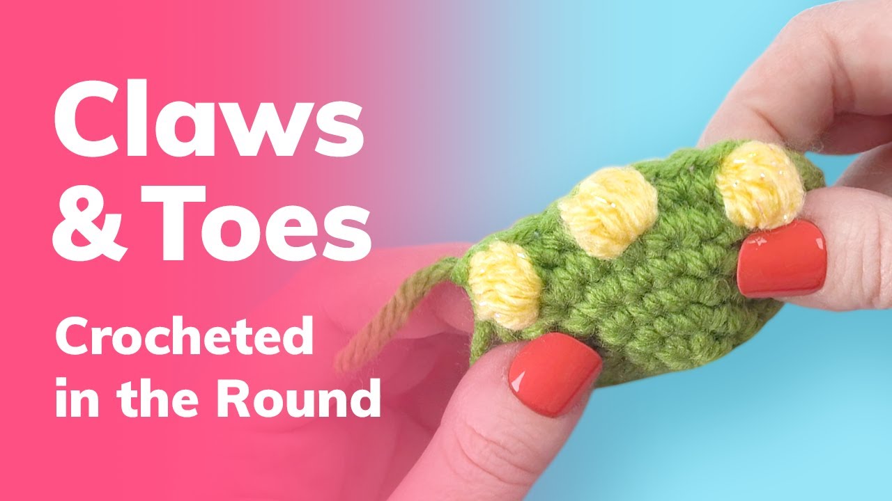 How to add claws & toes to amigurumi