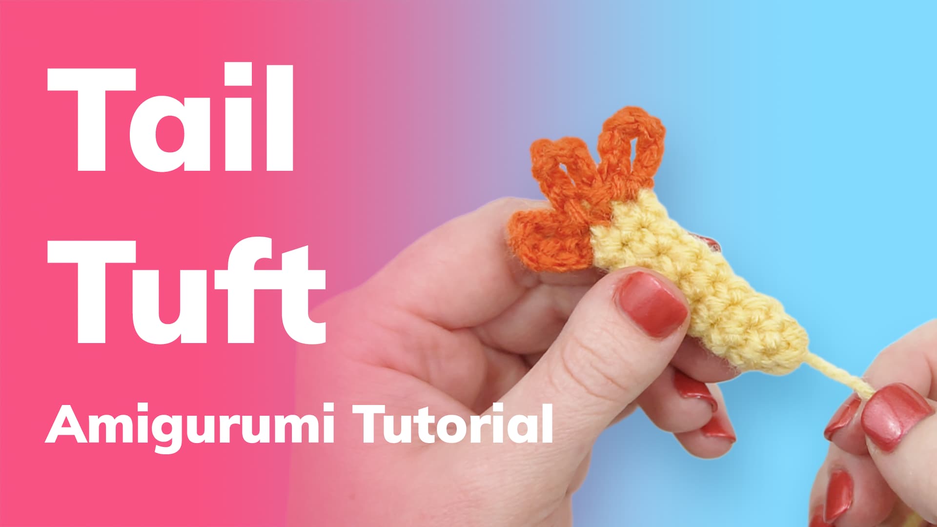 How to crochet a tail tuft for amigurumi crochet projects
