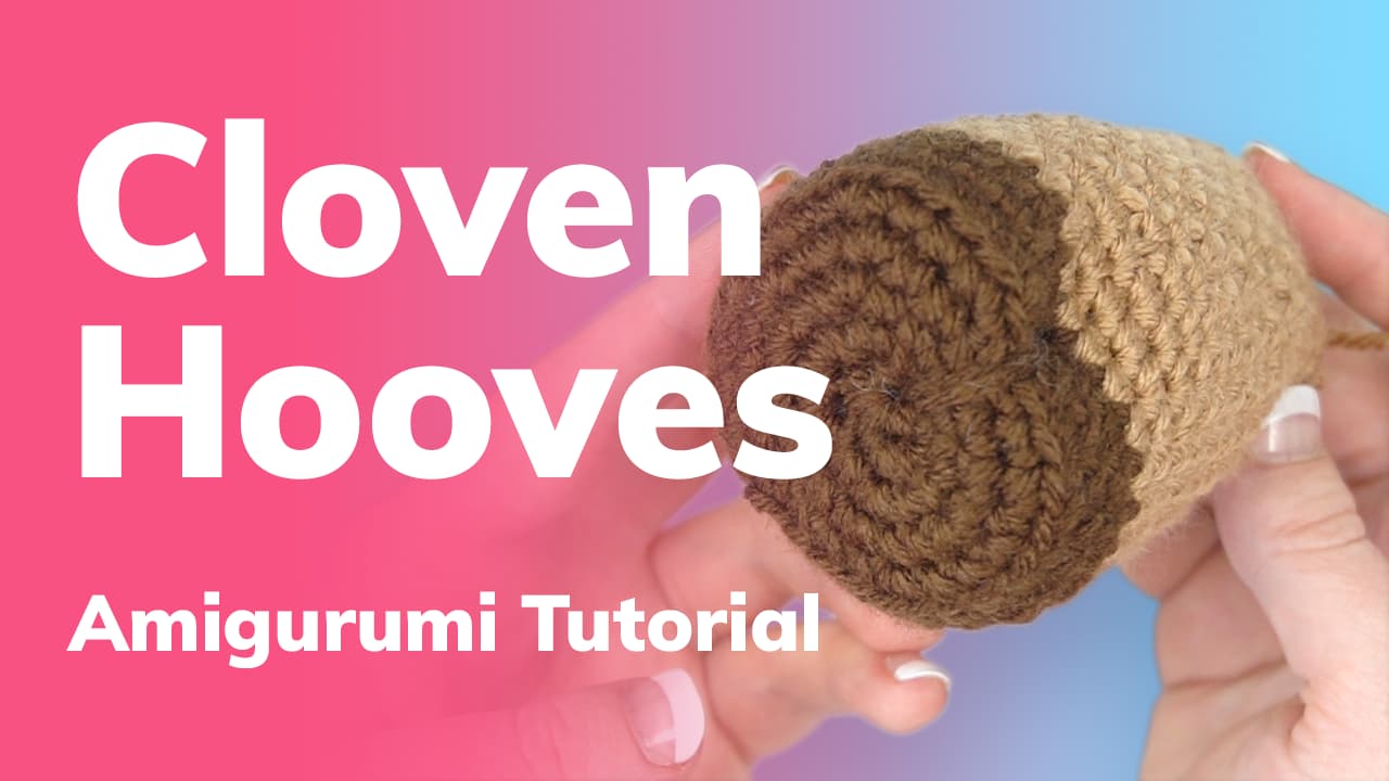 Cloven hooves tutorial for amigurumi